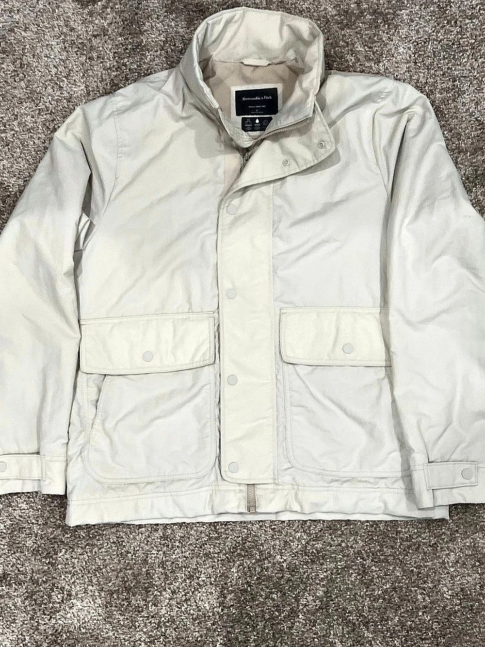 Abercrombie & Fitch Lightweight Jacket White Large